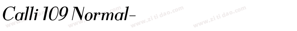 Calli 109 Normal字体转换